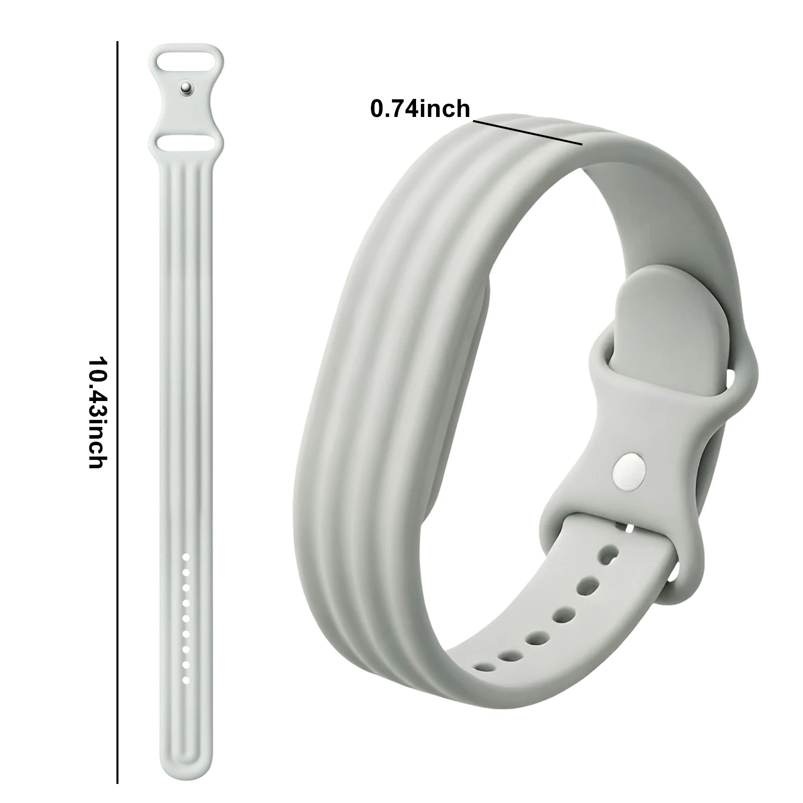 White silicone strap for Google Fitbit Air watch