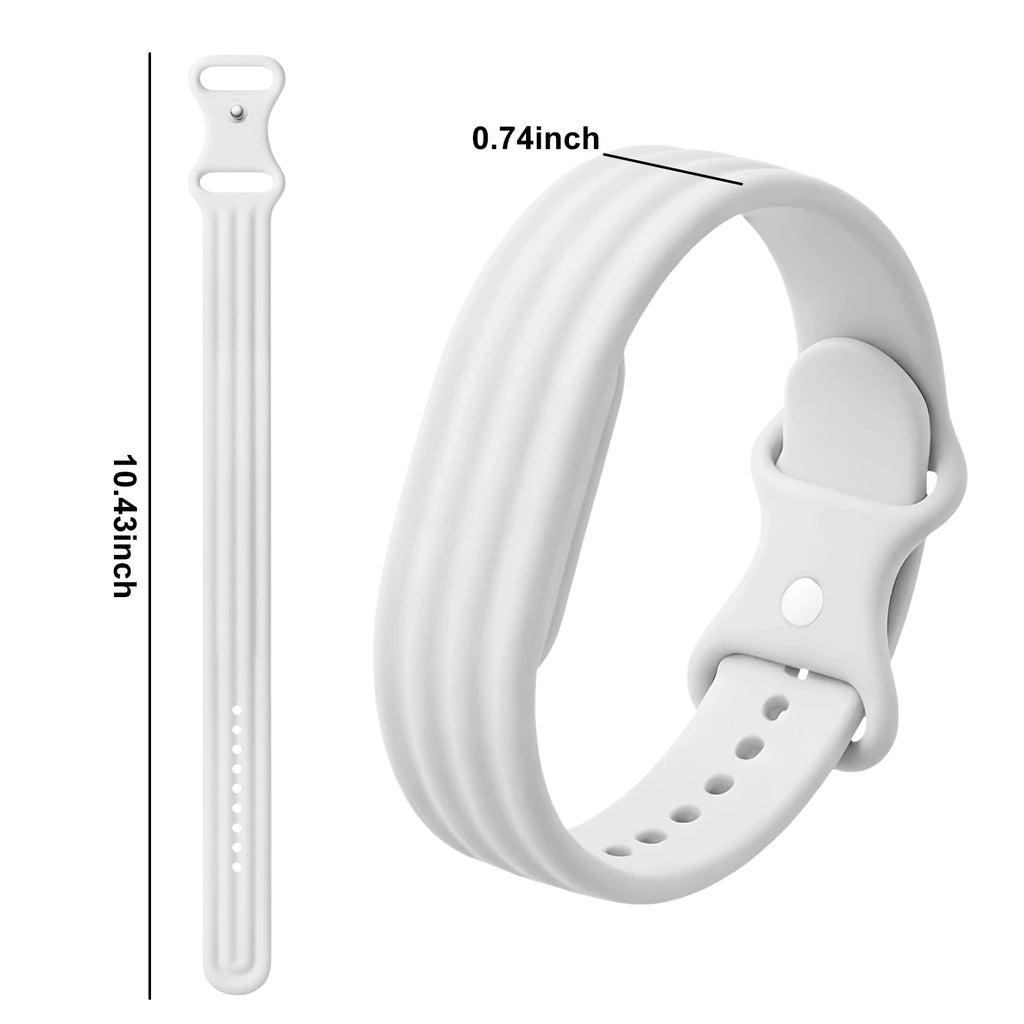 White silicone strap for Google Fitbit Air watch