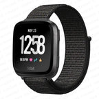 Bracelet en Tissu Montre Fitibit Versa 3 Versa 4 Sense 2 noir