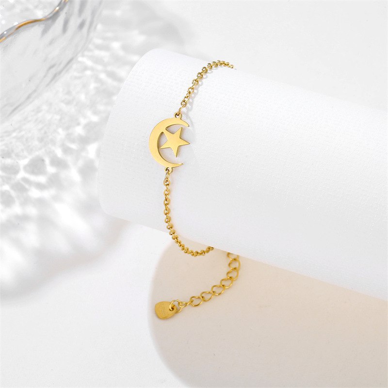 Star and Moon Bracelet for Women 