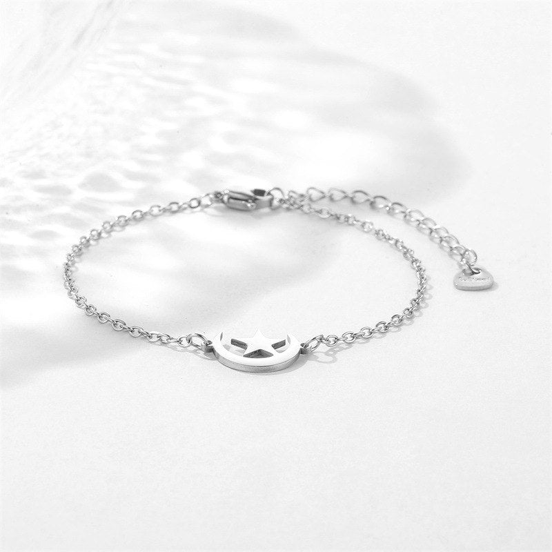 Star and Moon Bracelet for Women 
