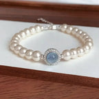 Elégant Bracelet Gourmette en Perles
