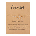 Bracelet Femme Signe du Zodiaque 12 Constellations gémeaux