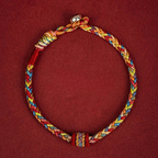 Braccialetto Gourmette Multicolore Buddhista Tibetano