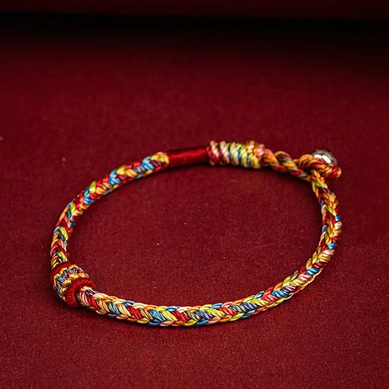 Braccialetto Gourmette Multicolore Buddhista Tibetano