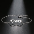 Armband Gourmette Herz Pfote Silber