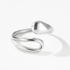 Elegantes Gourmet-Armband mit Wassertropfen Silber