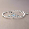Winterarmband Schneeflocke Gourmette Damen Silber