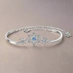 Winterarmband Schneeflocke Gourmette Damen Silber