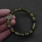 Men's Viking Nordic Runes Gold Bracelet
