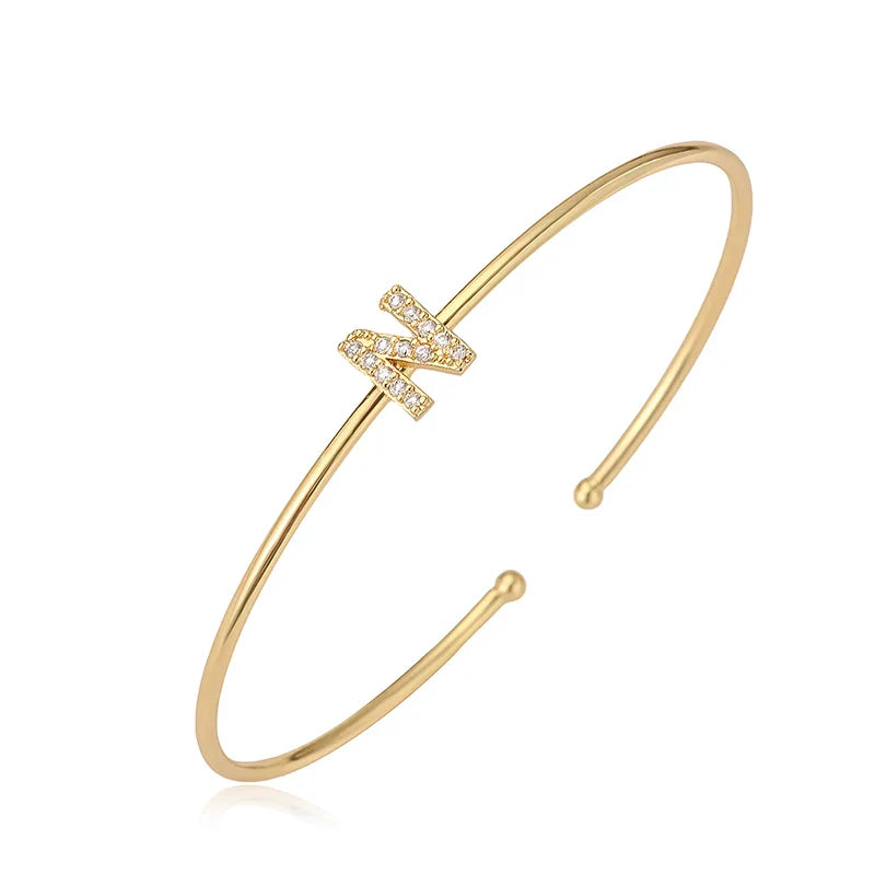 Bracelet initiale minimaliste n