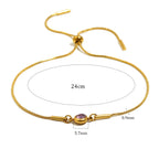 Bracelet jonc avec pierre de naissance colorée