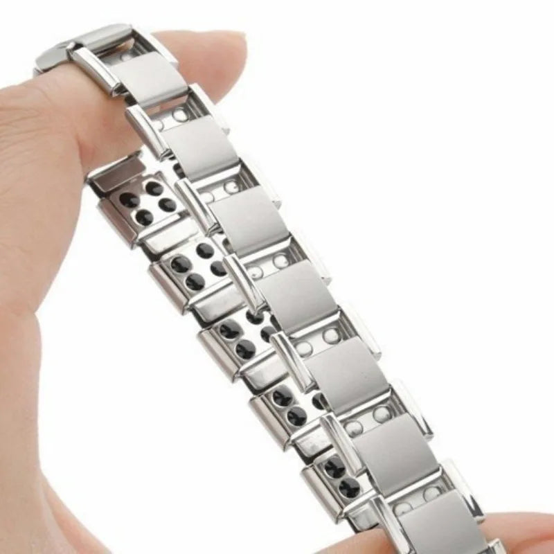 Bracciale Magnetico Uomo Anti-Stress argento