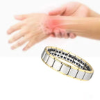 Bracciale Magnetico Uomo Anti-Stress oro e argento