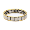 Bracciale Magnetico Uomo Anti-Stress oro e argento