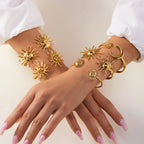 Bracelet manchette soleils jumeaux