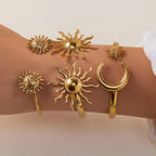 Bracelet manchette soleils jumeaux