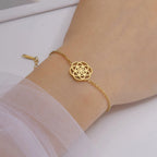 Mandala Armband Heilige Geometrie Frau Gold