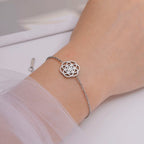 Mandala Armband Heilige Geometrie Frau Silber