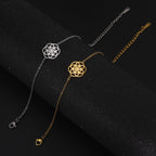 Mandala Armband Heilige Geometrie Frau Gold