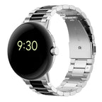 Tempered Steel Watch Strap Smartwatch Google Pixel Watch 1 & 2 silver black