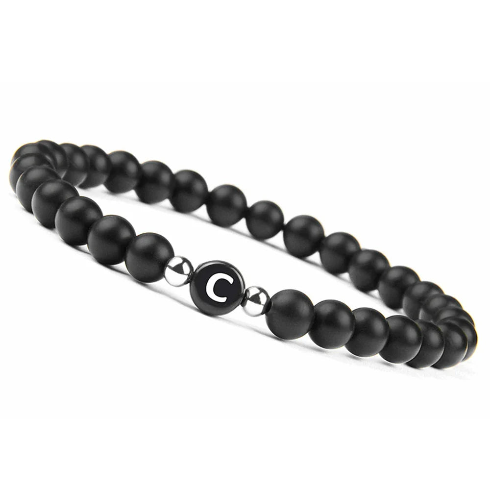 Bracelet noir initiale c