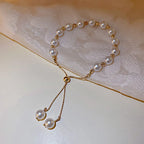 Bracciale perle stile contemporaneo bianco