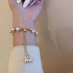 Bracciale perle stile contemporaneo bianco