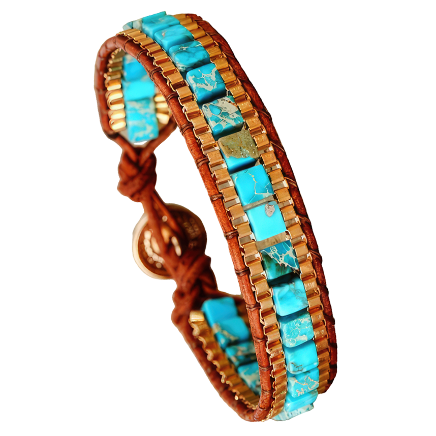 Armbånd Sten Jaspis Turkis 