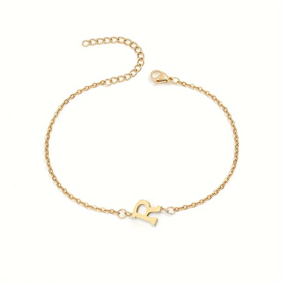 Bracelet Personnalisé pour Femme avec Initiale Or r
