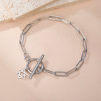Women's bracelet with Star of David pendant Jewish symbol silver