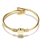 Verstellbares Armband Herz Gourmette Damen Gold
