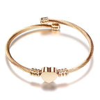 Verstellbares Armband Herz Gourmette Damen Roségold