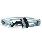 Bracciale Squalo Martello nero e grigio