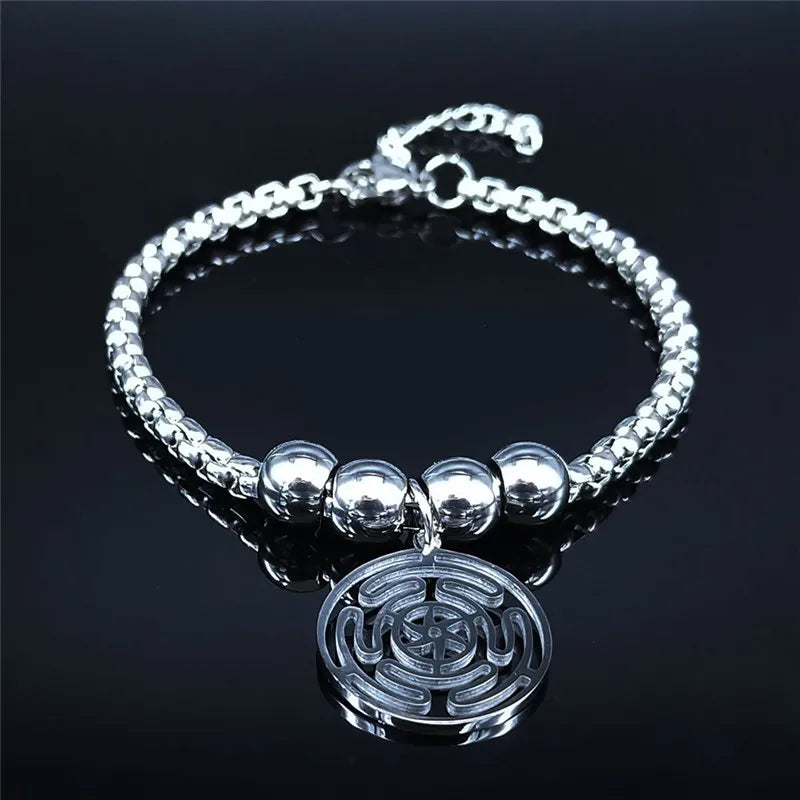 Bracciale Ruota di Ecate Strophalos Stregoneria Wiccan