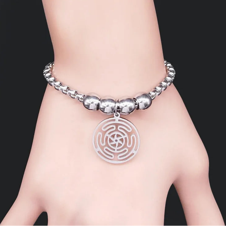 Bracciale Ruota di Ecate Strophalos Stregoneria Wiccan