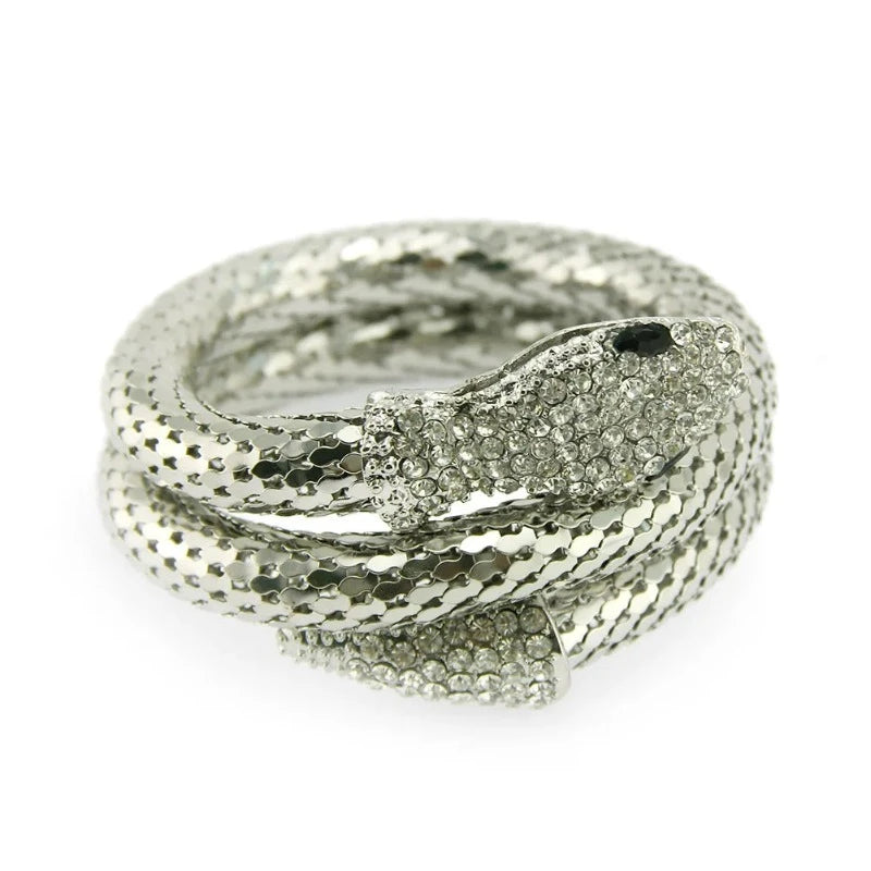 Bracciale Serpente Triplo Donna argento