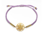 Bracelet Coloré de Femme Cube de Métatron violet