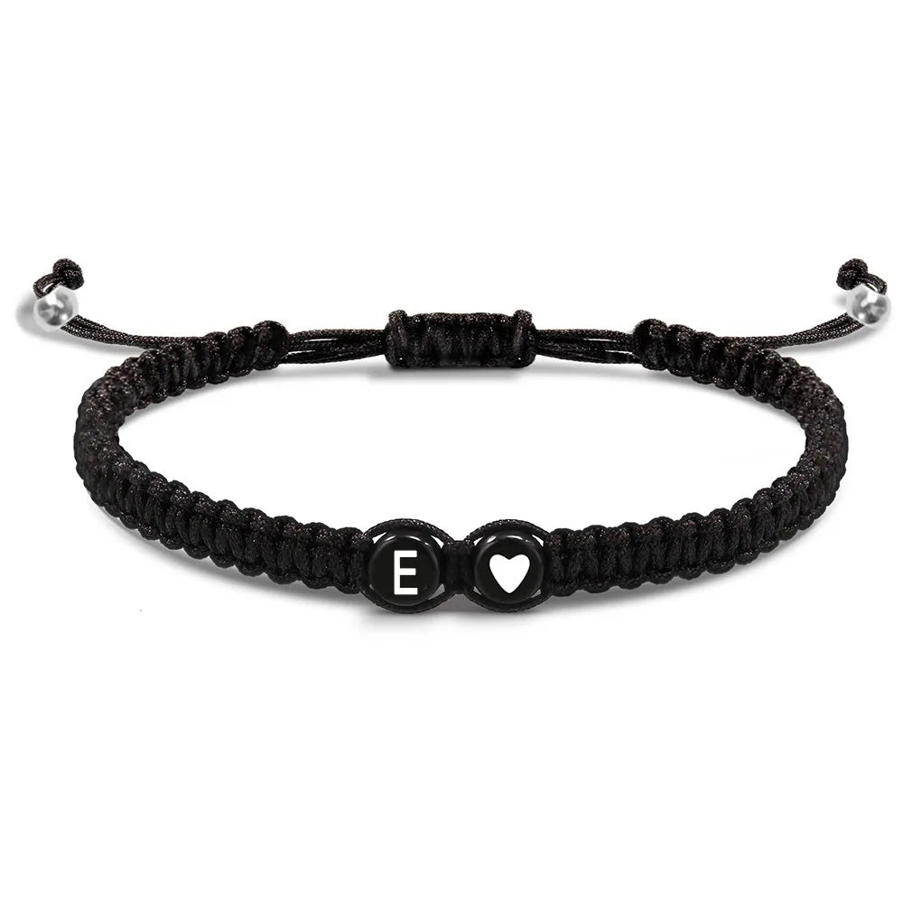 Bracelet tressé initiale e