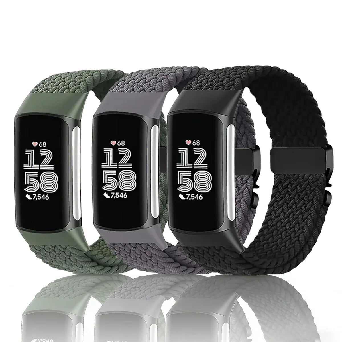 Bracelet tressé pour montre Fitbit Charge 5, Charge 6