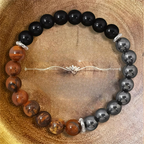 Bracelet Triple Protection Oeil de Tigre Tourmaline et Hématite