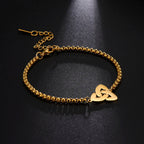 Triquetra-Armband Irischer Knoten der Dreifaltigkeit Gold