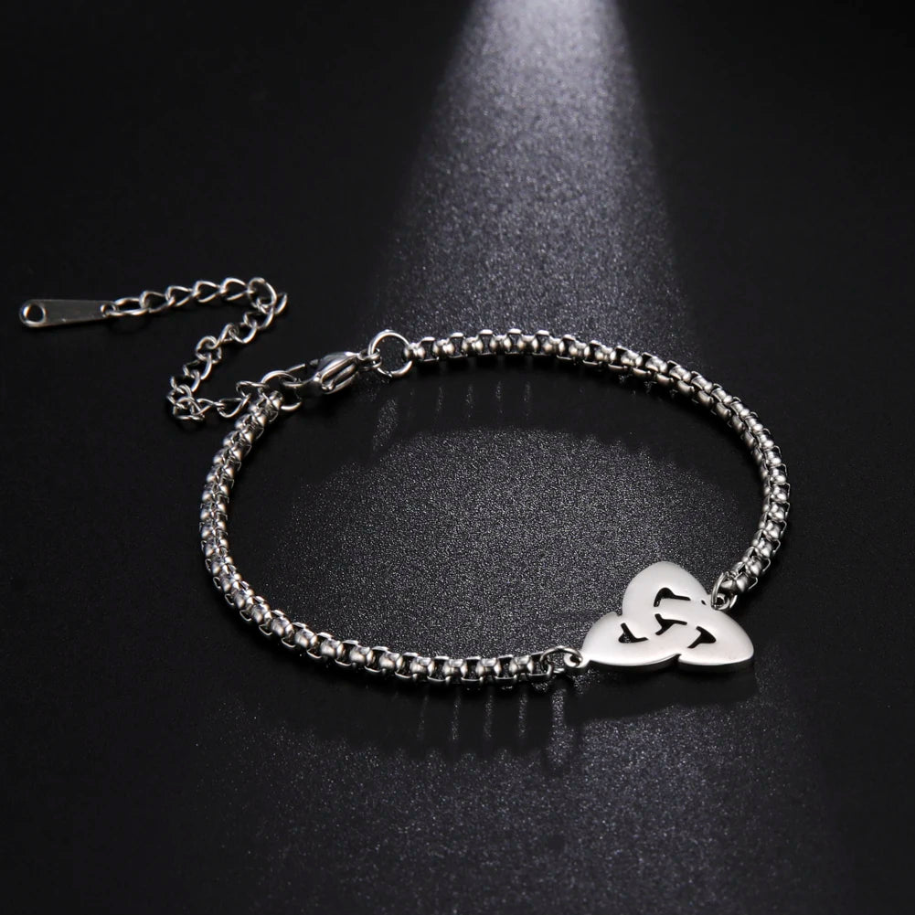 Triquetra-Armband Irischer Knoten der Dreifaltigkeit Silber