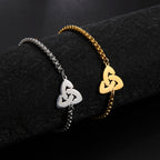 Triquetra-Armband Irischer Knoten der Dreifaltigkeit Silber