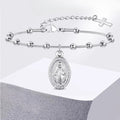 Armband Jungfrau Maria christliches Gourmet-Silberarmband