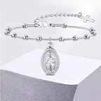 Armband Jungfrau Maria christliches Gourmet-Silberarmband