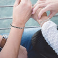 Bracelets for couples with key and padlock