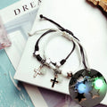 Braccialetti per Coppie con Perla Luminosa Bracciale Croce