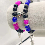 Magnetische Gourmette Gitarrenarmbänder für Paare