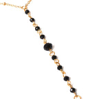 Damen-Dekolleté-Kette Halskette Schwarz Gold
